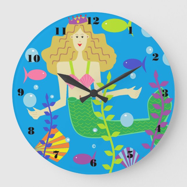 Mary Mermaid Large Clock (Front)