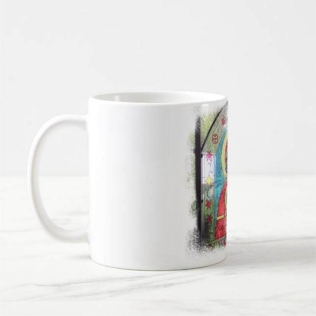 Mary Mother, Baby Jesus Orthodox Icon  Mug (Left)