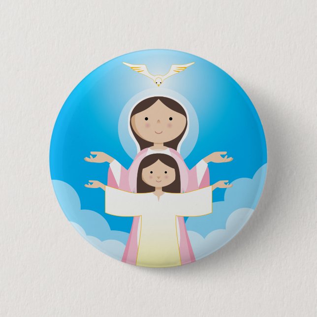 Mary Mother of God Pinback Button (Front)