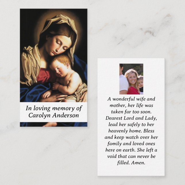 Mary Mother of God Prayer Card (Front/Back)