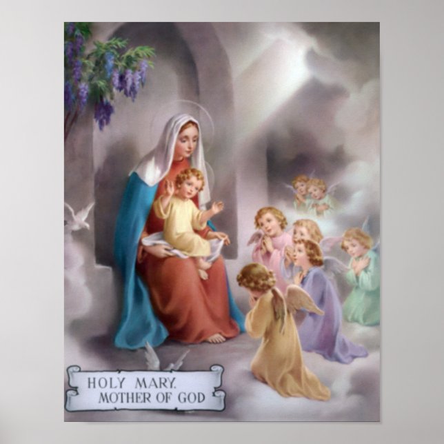 Mary mother of God, the holy virgin, poster (Front)