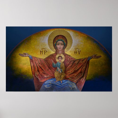 Mary mother of Jesus Theotokos Poster