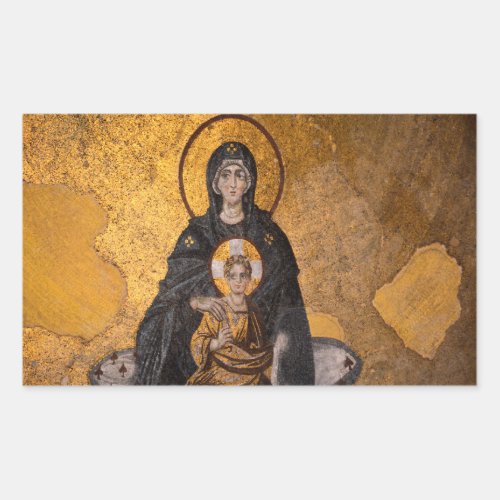 Mary mother of Jesus Theotokos Rectangular Sticker