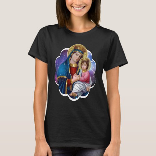 Mary Our Lady of Perpetual Help Mother of God T_Shirt