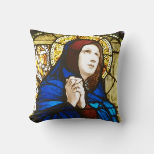Mary Our Lady of Sorrows Throw Pillow