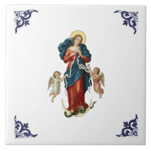 Mary Our Lady Undoer of Knots Religious Ceramic Tile