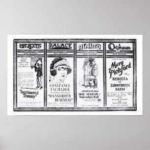 Mary Pickford Mae Marsh Constance Talmadge 1921 ad Poster