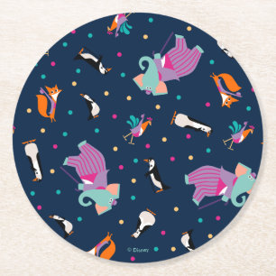 Mary Poppins All Mixed Up Pattern Round Paper Coaster