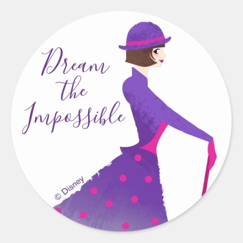 Mary Poppins  Dream the Impossible Classic Round Sticker