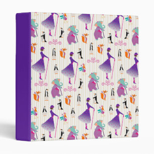 Mary Poppins & Friends Striped Pattern 3 Ring Binder
