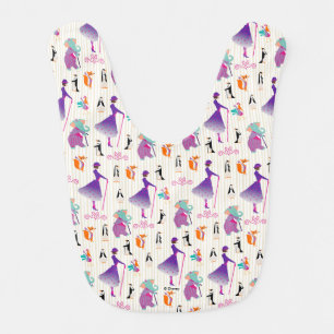 Mary Poppins & Friends Striped Pattern Baby Bib