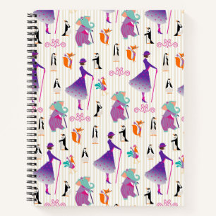Mary Poppins & Friends Striped Pattern Notebook