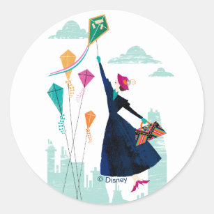 Mary Poppins   Magic in the Air Classic Round Sticker