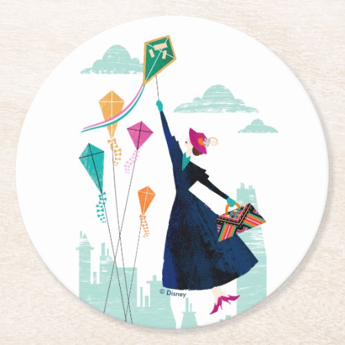 Mary Poppins  Magic in the Air Round Paper Coaster