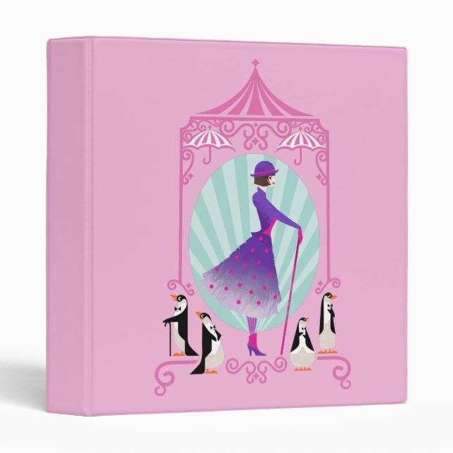 Mary Poppins & Penguins 3 Ring Binder (Front/Spine)