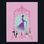 Mary Poppins & Penguins Faux Canvas Print<br><div class="desc">Mary Poppins Returns</div>