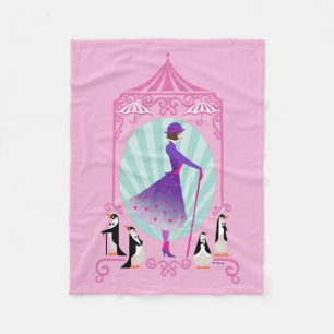 Mary Poppins & Penguins Fleece Blanket