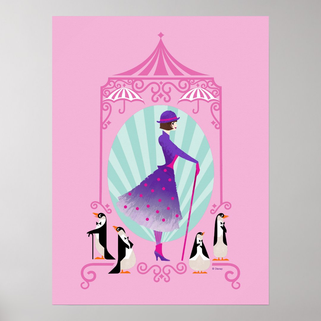 Mary Poppins & Penguins Poster | Zazzle