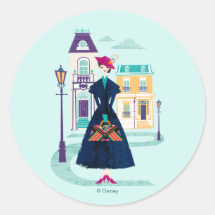 Mary Poppins Spoonful of Sugar Classic Round Sticker