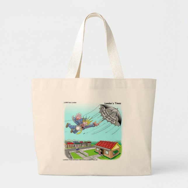 Mary Poppins Umbrella Funny Gifts Tees Etc Large Tote Bag (Front)