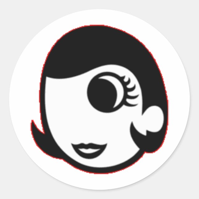 Mary Prankster Classic Round Sticker (Front)