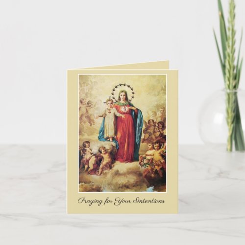 Mary Queen of Heaven Angels Card