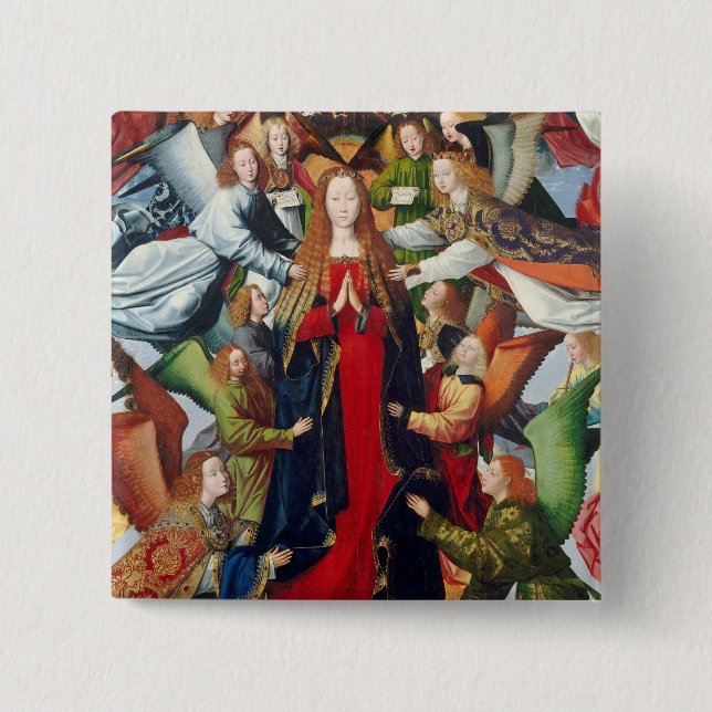 Mary, Queen of Heaven, c. 1485- 1500 Button (Front)
