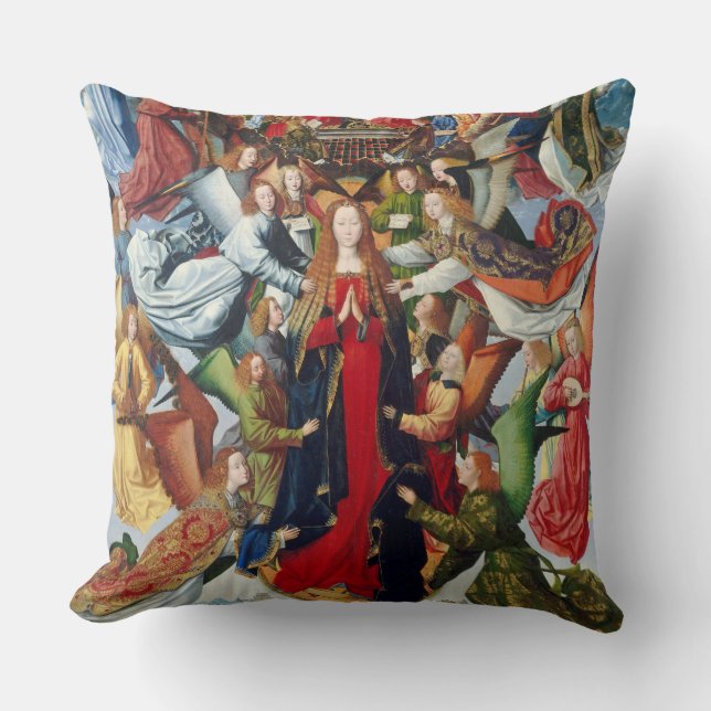 Mary, Queen of Heaven, c. 1485- 1500 Throw Pillow (Front)