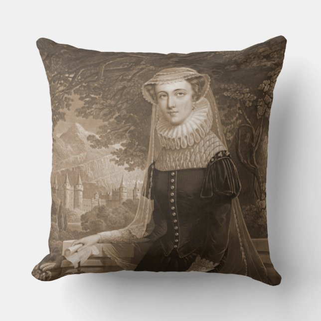 Mary Queen of Scots 1852 Throw Pillow (Front)