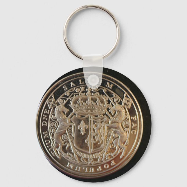 MARY QUEEN OF SCOTS ANCIENT COIN KEYCHAIN (Front)