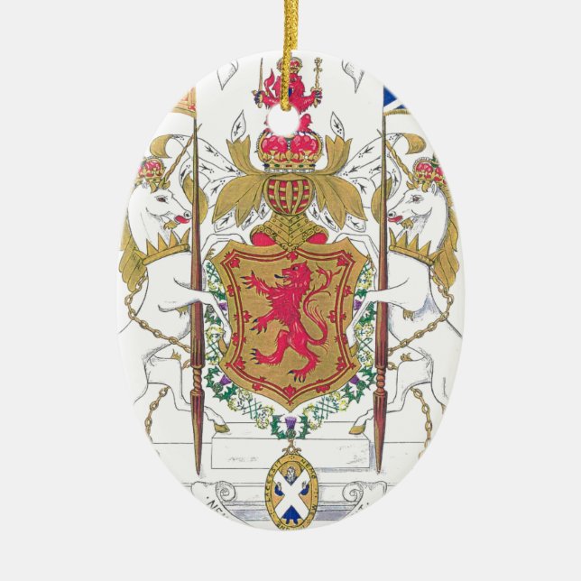 MARY QUEEN OF SCOTS COURT OF ARMS CERAMIC ORNAMENT (Front)