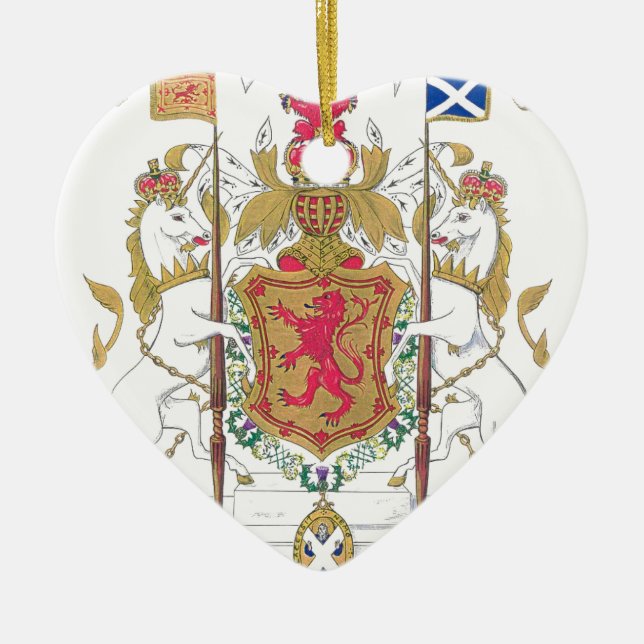 MARY QUEEN OF SCOTS COURT OF ARMS CERAMIC ORNAMENT (Front)