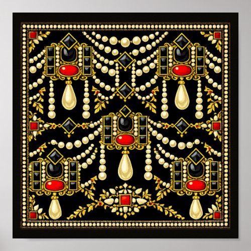 Mary Queen of Scots Jewells Inspired Design  Poster