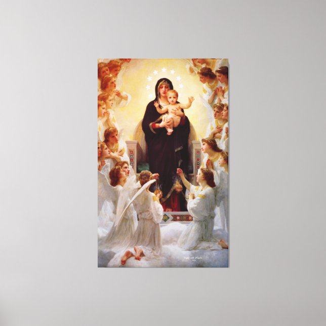 Mary Queen of the Angels Jesus Canvas Print (Front)