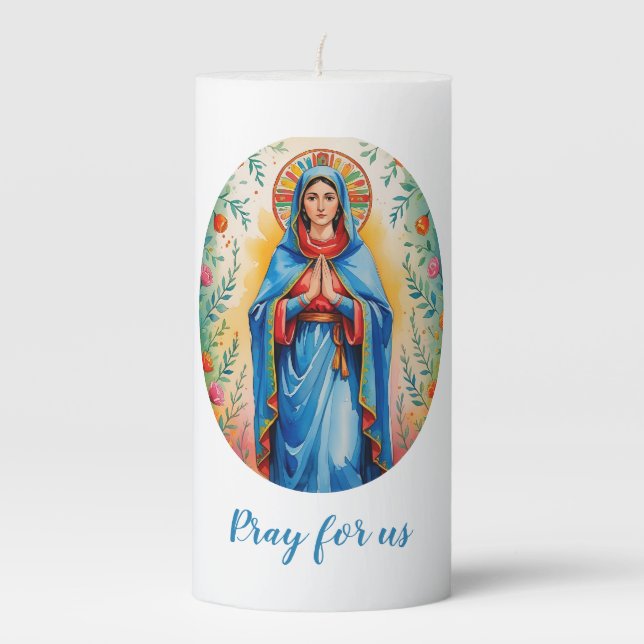Mary Religious Candle (Front)