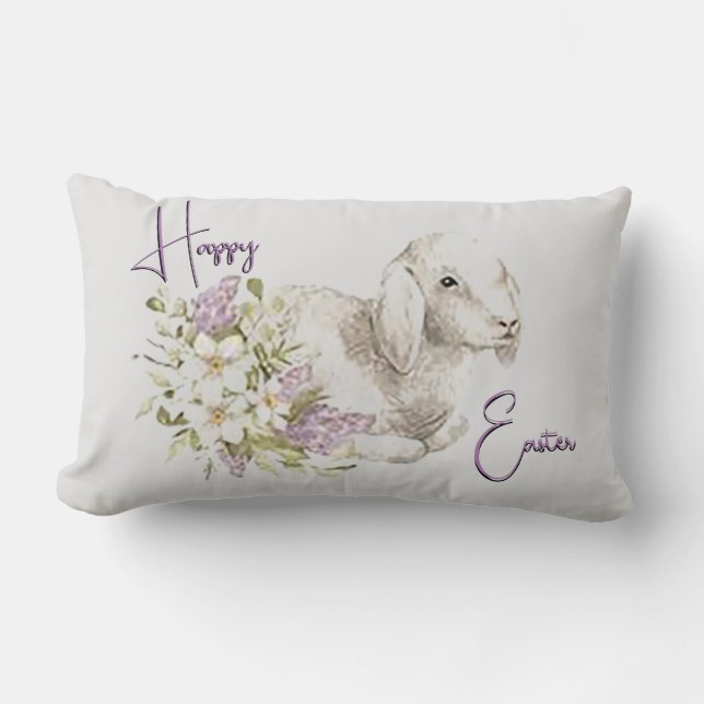 Mary’s Little Lamb Decorative Accent Pillow (Front)