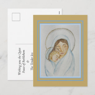 Mary’s Mantle & Child Christmas Postcard