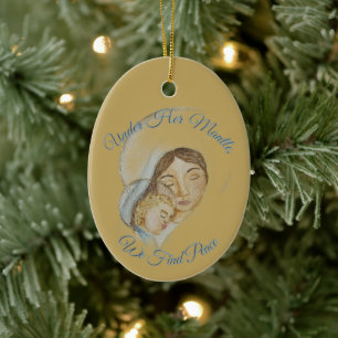Mary’s Mantle Christmas Ceramic Ornament