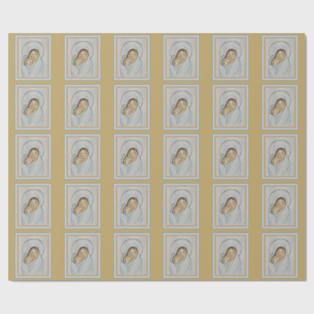 Mary’s Mantle Christmas Wrapping Paper (Flat)