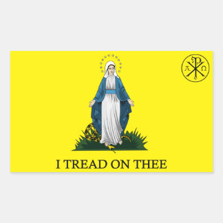 Mary: Serpent Crusher Rectangular Sticker