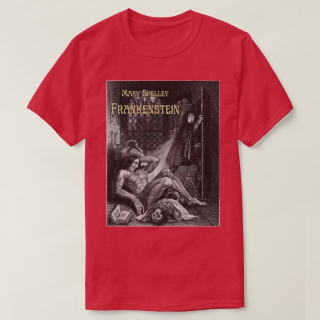 Mary Shelley Book Design T-Shirt (Design Front)