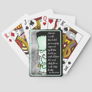 Mary Shelley Love and Rage Frankenstein Quote Poker Cards