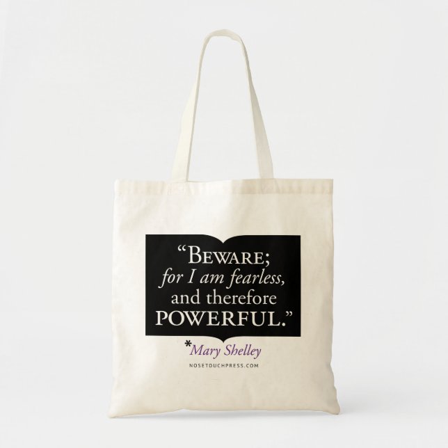 Mary Shelley Quote Budget Tote (Front)