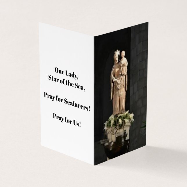 Mary, Star of the Sea Prayer Card (Outside)