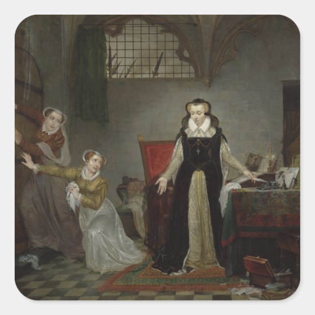 Mary Stuart  at Moment of Leaving for Square Sticker (Front)