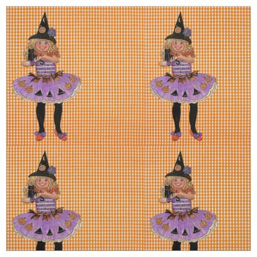 Mary the Halloween Witch Fabric