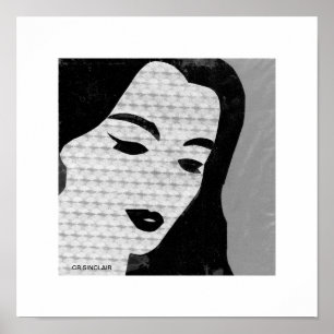 Mary the MODERN (gray) by CR SINCLAIR Poster