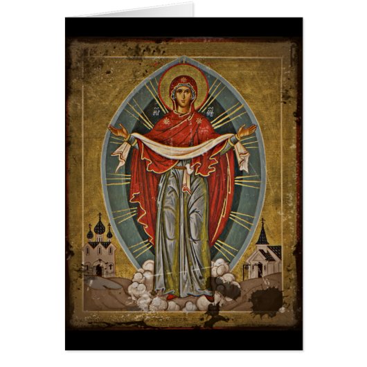 Mary the Protector Theotokos Cards (Front)