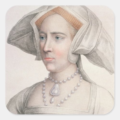 Mary Tudor 1516_58 engraved by Francesco Bartolo Square Sticker