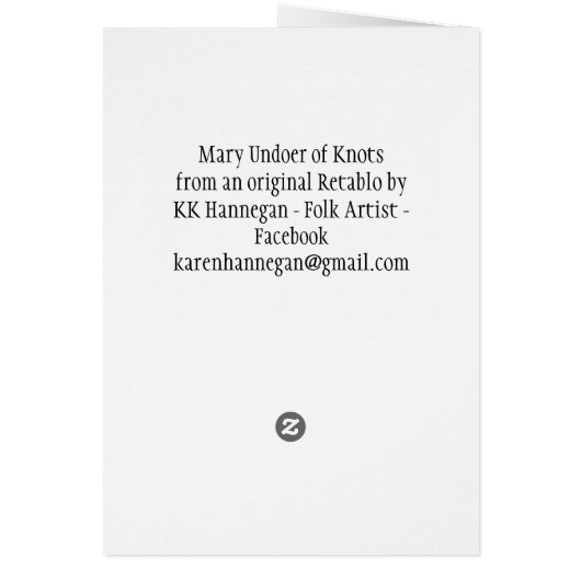 Mary Undoer of Knots (Back)